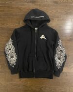 Chrome Hearts Floral Cross Foti zip up hoodie – Black