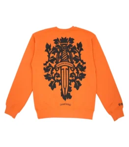 Chrome Hearts Vine Dagger Crewneck Sweatshirt – Orange