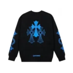 Chrome Hearts Blue Logo Black Sweatshirt