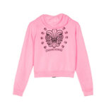 Chrome Hearts Girls Zip-Up Pink Hoodie