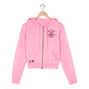 Chrome Hearts Girls Zip-Up Pink Hoodie