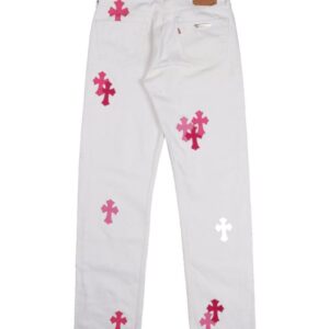 Chrome Hearts Pony Hair Cross Patch Jeans